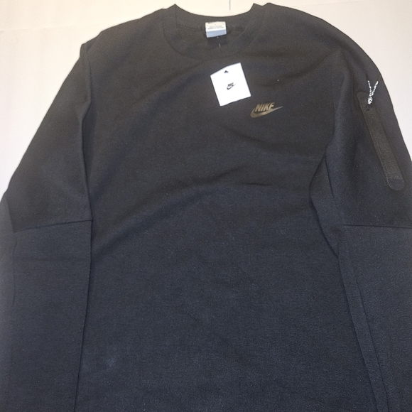 Nike Sportswear Tech Fleece Crew Sweatshirt 'Black- Large - Picture 12 of 16